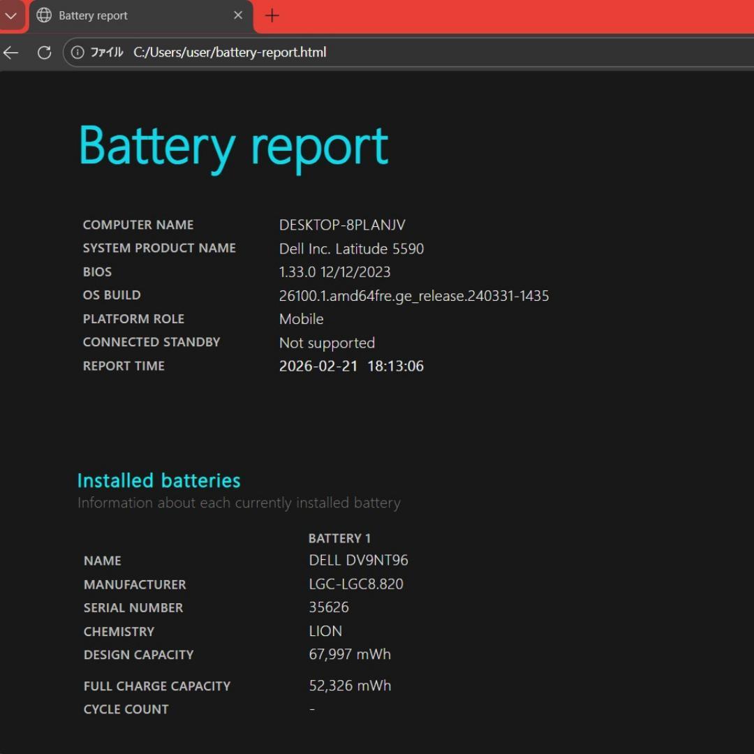 Windowsノート本体 DELL Latitude 5590 i7 16GB 512GB Win11