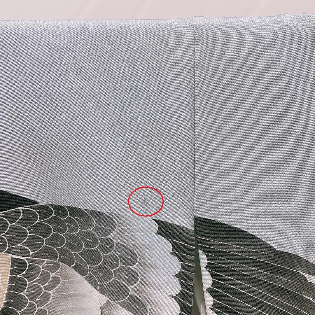 ★4157★ 七五三 男の子 着物 かけ着 男児 一つ身 ブルー系 紋入り