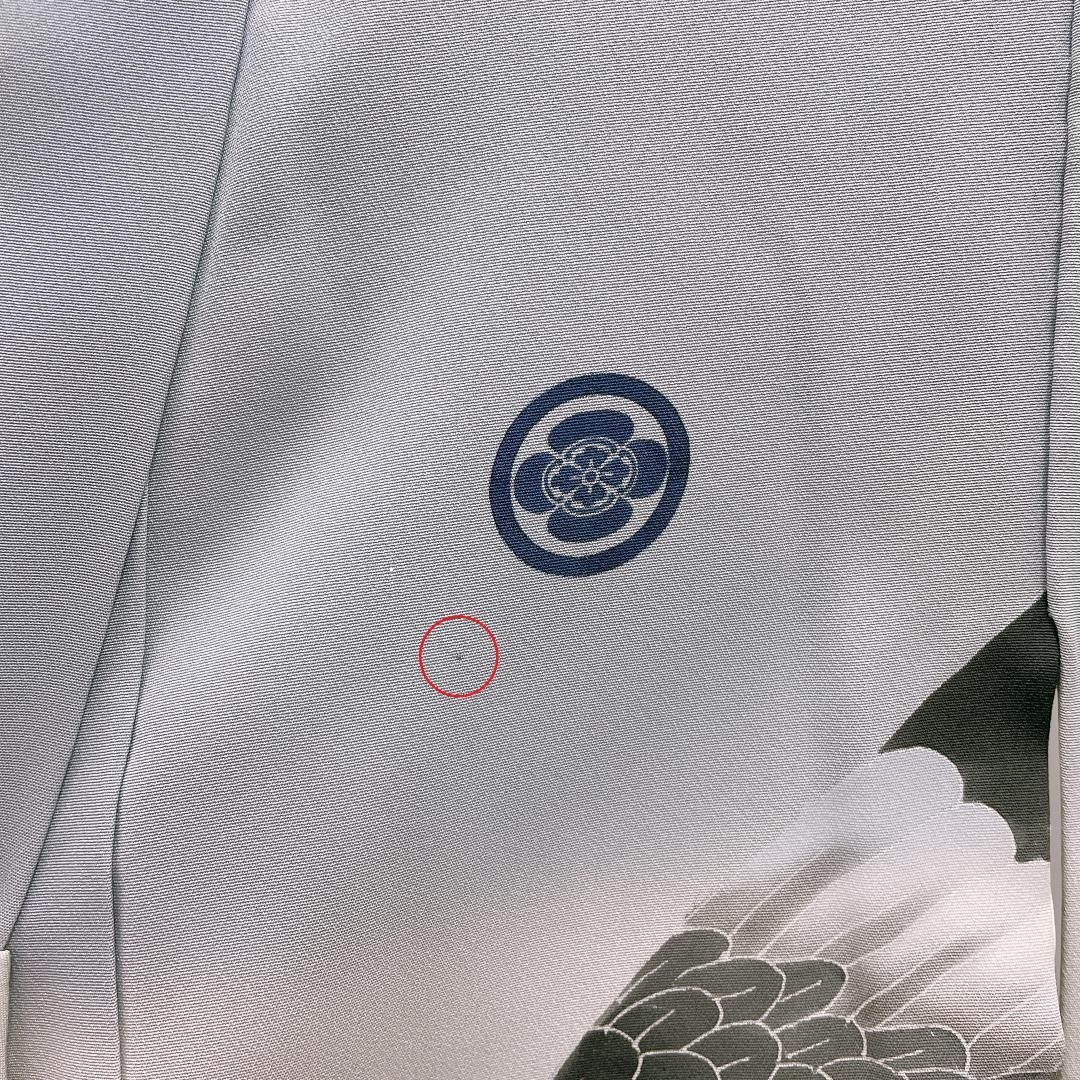 ★4157★ 七五三 男の子 着物 かけ着 男児 一つ身 ブルー系 紋入り