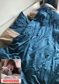 【青い】コットン100 ベッド用品 ins風 3点セット8