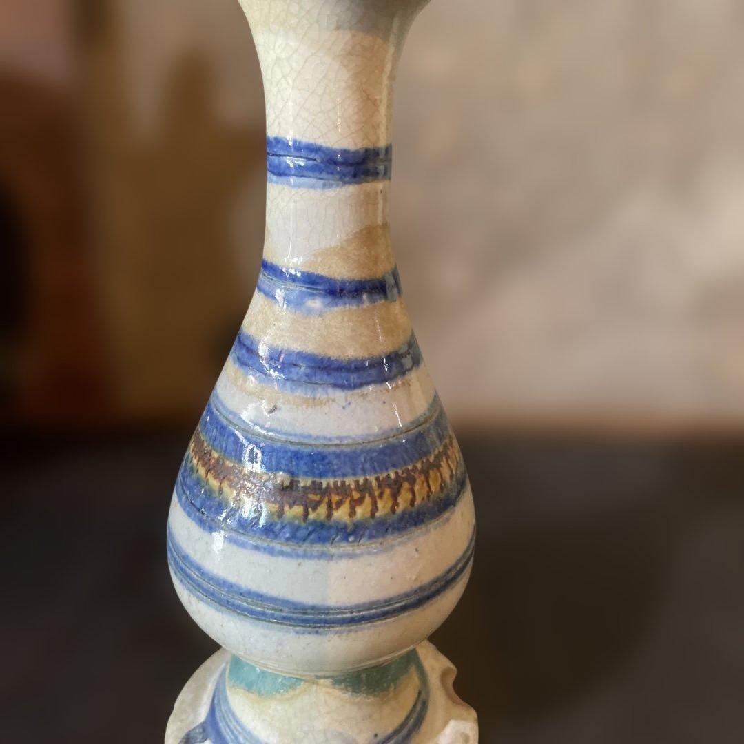 18世紀　古琉球　輪線飛鉋紋瓶子　ビンシー