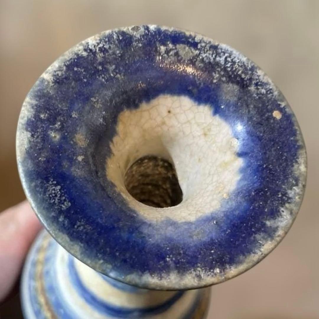 18世紀　古琉球　輪線飛鉋紋瓶子　ビンシー