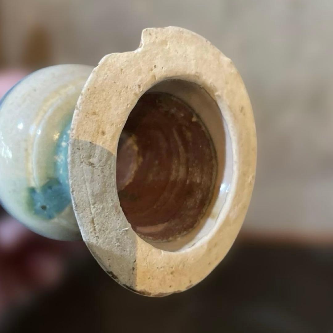 18世紀　古琉球　輪線飛鉋紋瓶子　ビンシー