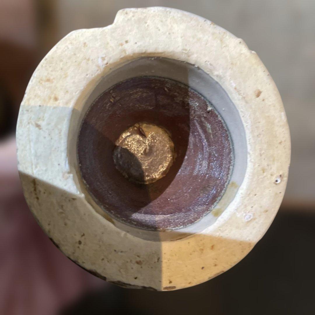 18世紀　古琉球　輪線飛鉋紋瓶子　ビンシー