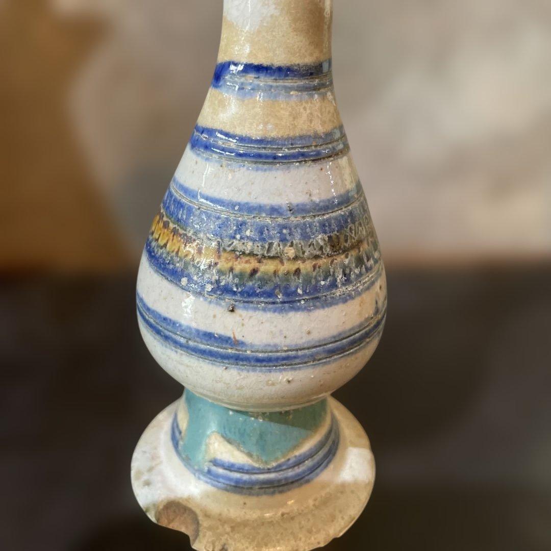 18世紀　古琉球　輪線飛鉋紋瓶子　ビンシー