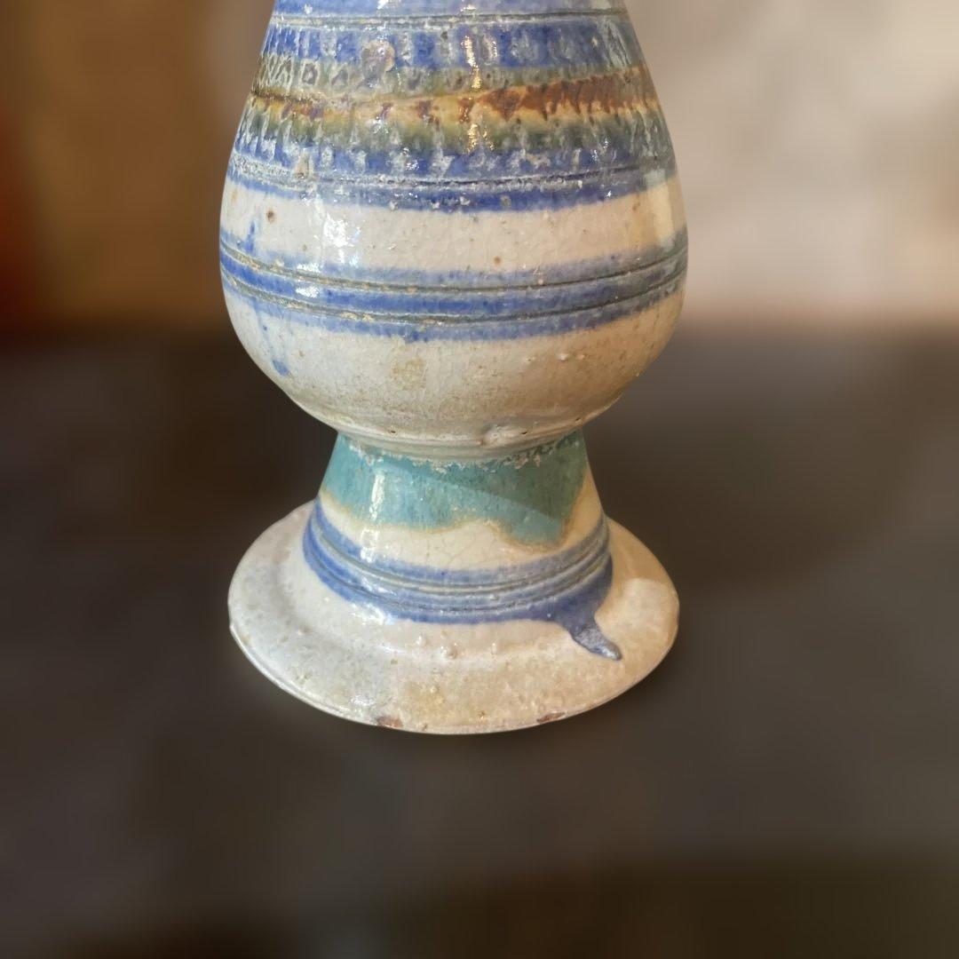 18世紀　古琉球　輪線飛鉋紋瓶子　ビンシー