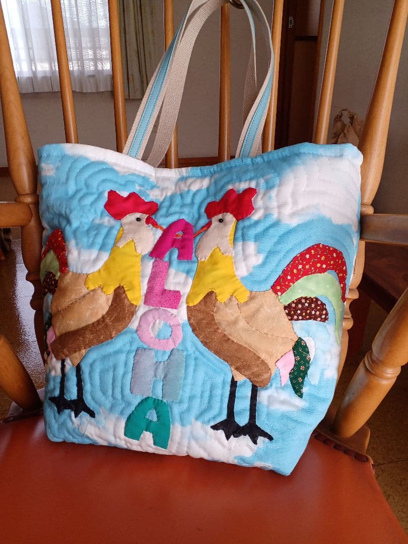 ハワイアンキルトトートバッグ(鳥)