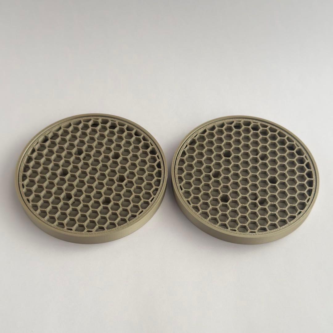 「ハニカム・シャインソーサー」3Dプリンター鉢皿 ハニカム構造 7cm 受け皿
