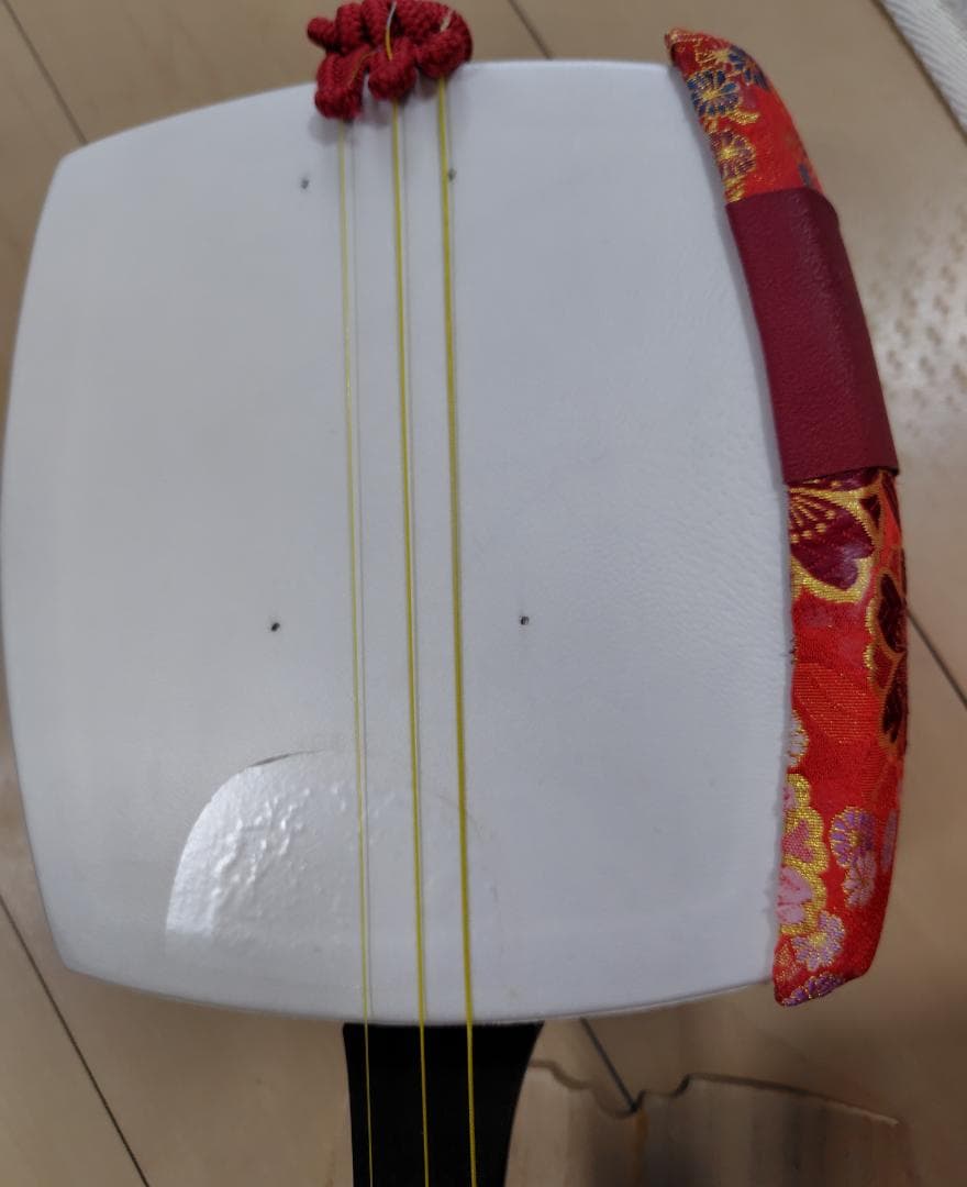 長唄金ホゾ三味線　ボックスケース　バチ　長袋