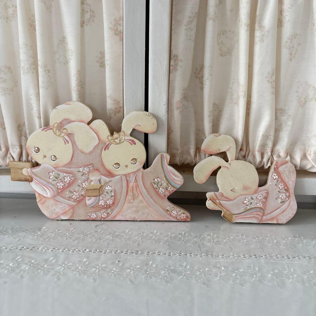 ♡ひな祭り♡カントリードールのお雛様セット♡トールペイント作品♡ハンドメイド♡
