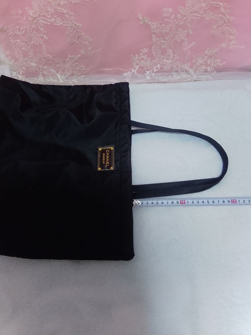 CHANEL MAKEUP ブラック ナイロントートバッグ