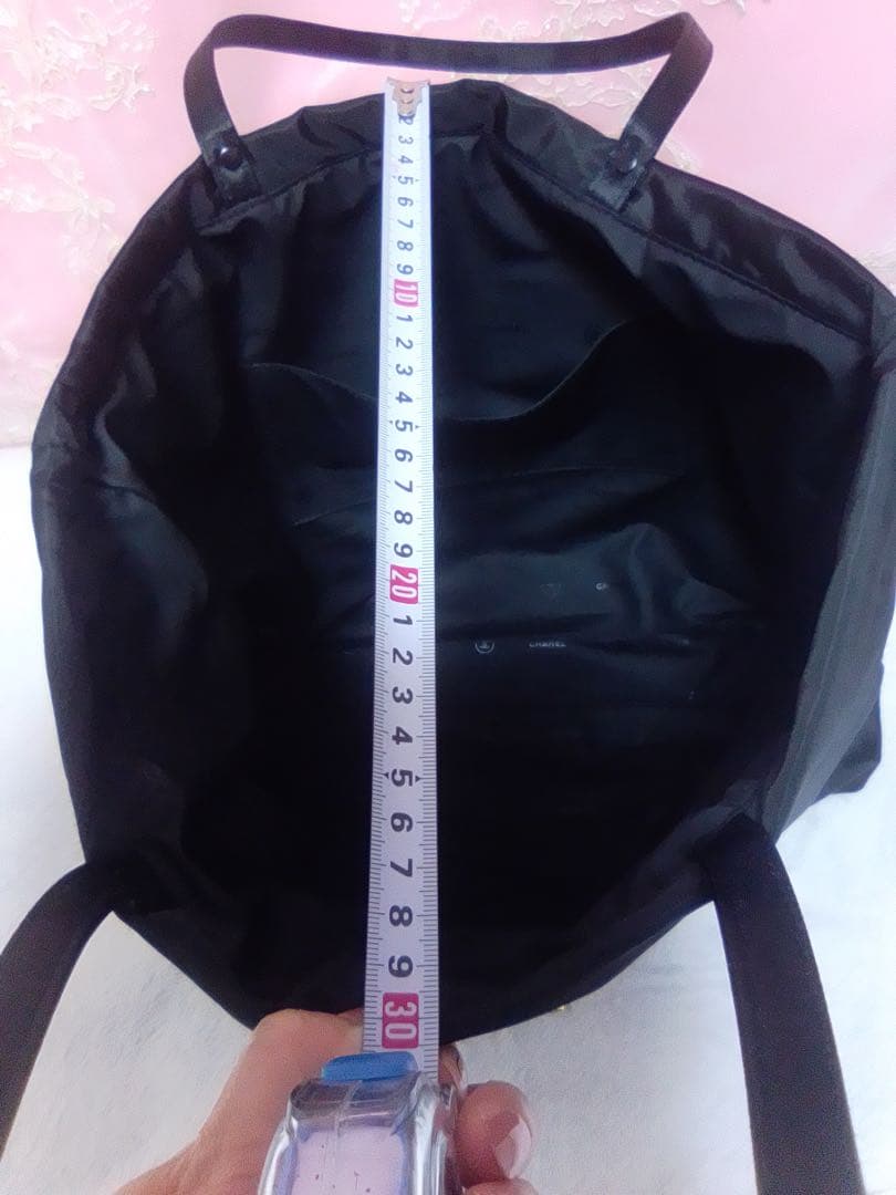 CHANEL MAKEUP ブラック ナイロントートバッグ