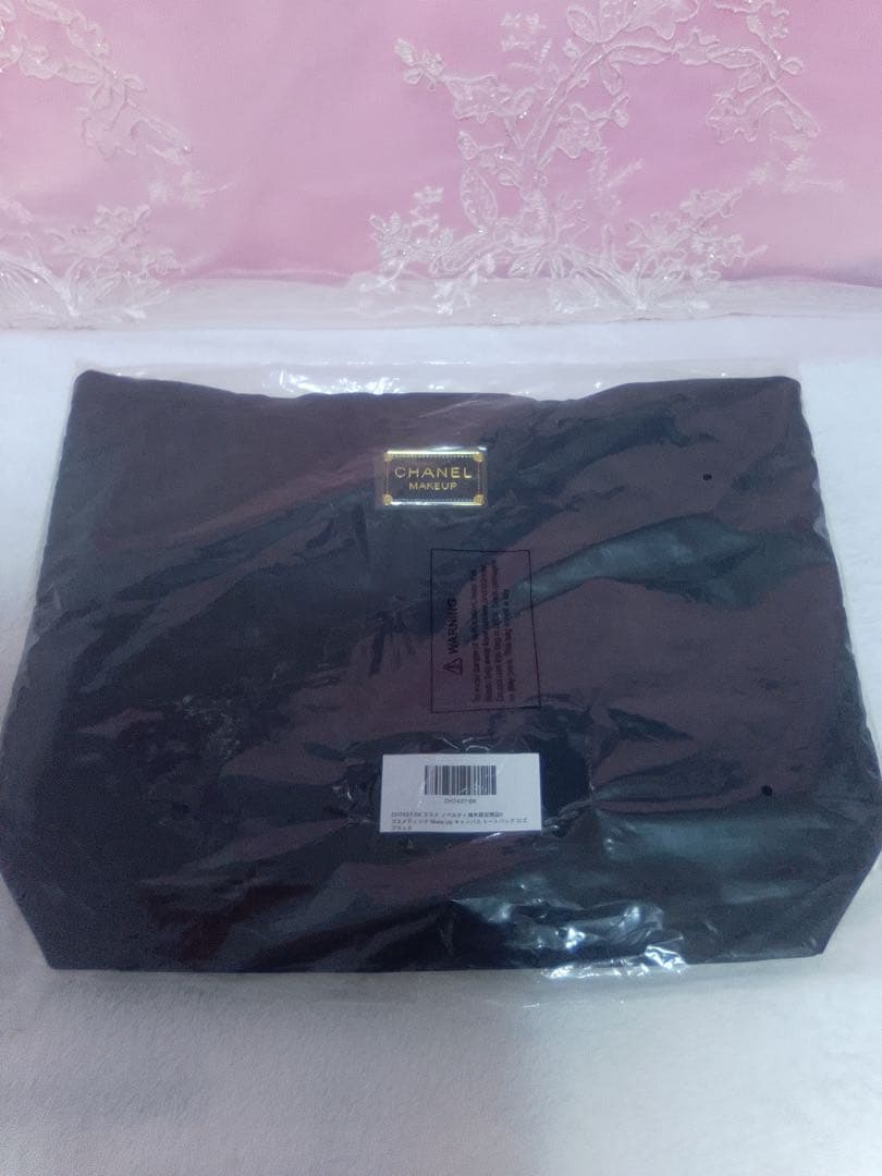 CHANEL MAKEUP ブラック ナイロントートバッグ