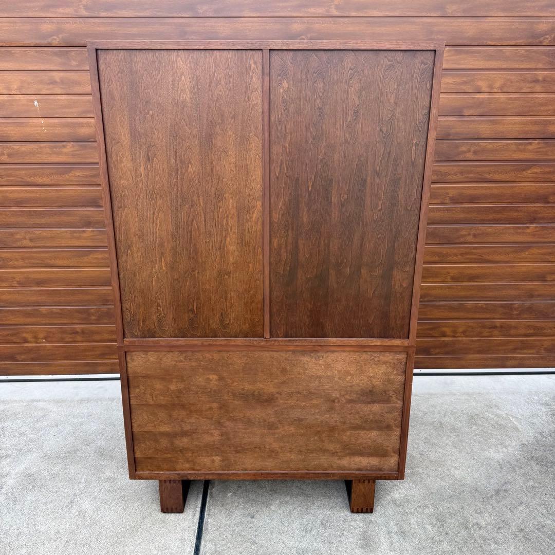 美品 BIS ビス 北欧風 ウォールナット ガラス扉 食器棚 購入価格20万