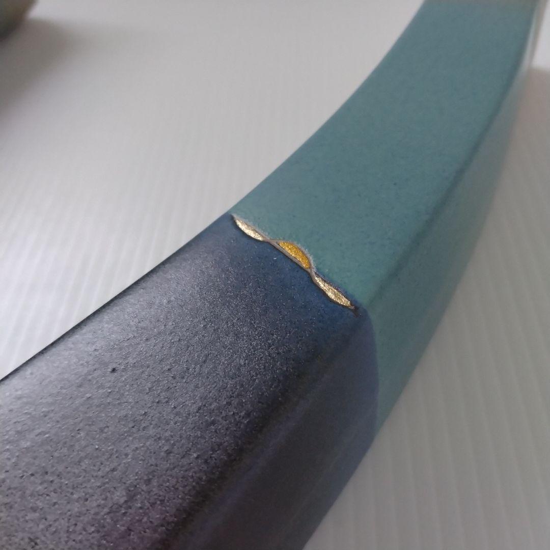 池坊 花器 V字 U字 立花 生け花 華道 草月 自由花 変形花器 ブルー 紺