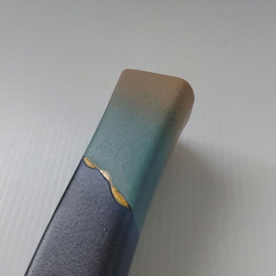 池坊 花器 V字 U字 立花 生け花 華道 草月 自由花 変形花器 ブルー 紺