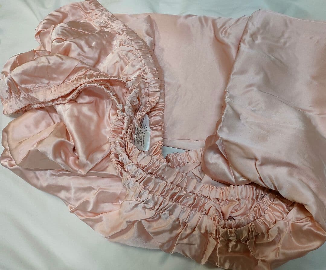 シルク100%　 ボックスシーツ　ダブル