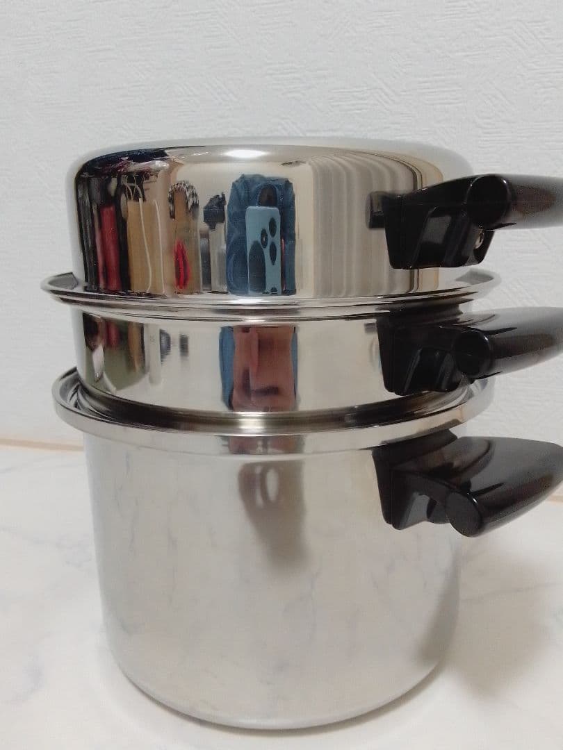 ☆未使用☆ Amway アムウェイ 4L シチューパン 両手鍋 蒸し器
