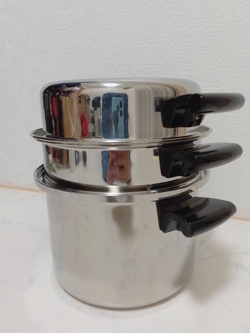 ☆未使用☆ Amway アムウェイ 4L シチューパン 両手鍋 蒸し器