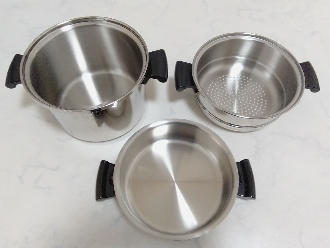 ☆未使用☆ Amway アムウェイ 4L シチューパン 両手鍋 蒸し器