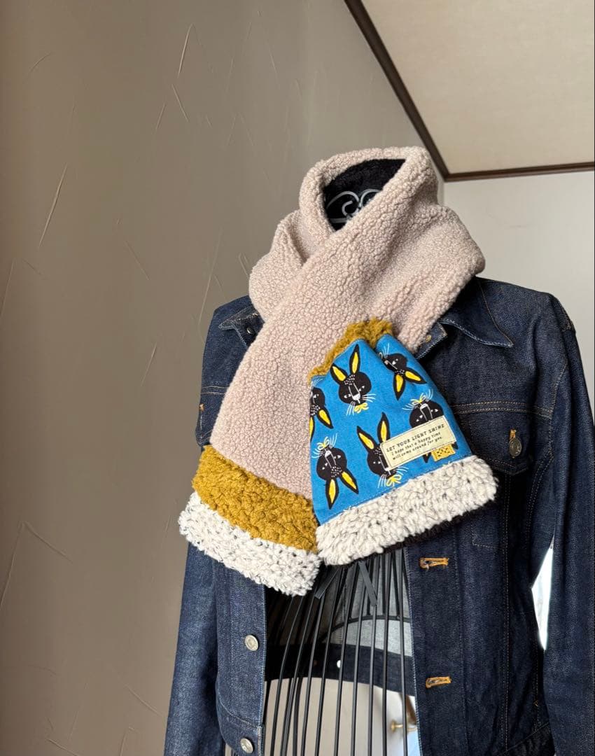 北欧うさぎ可愛い♡差し込みネックウォーマー
