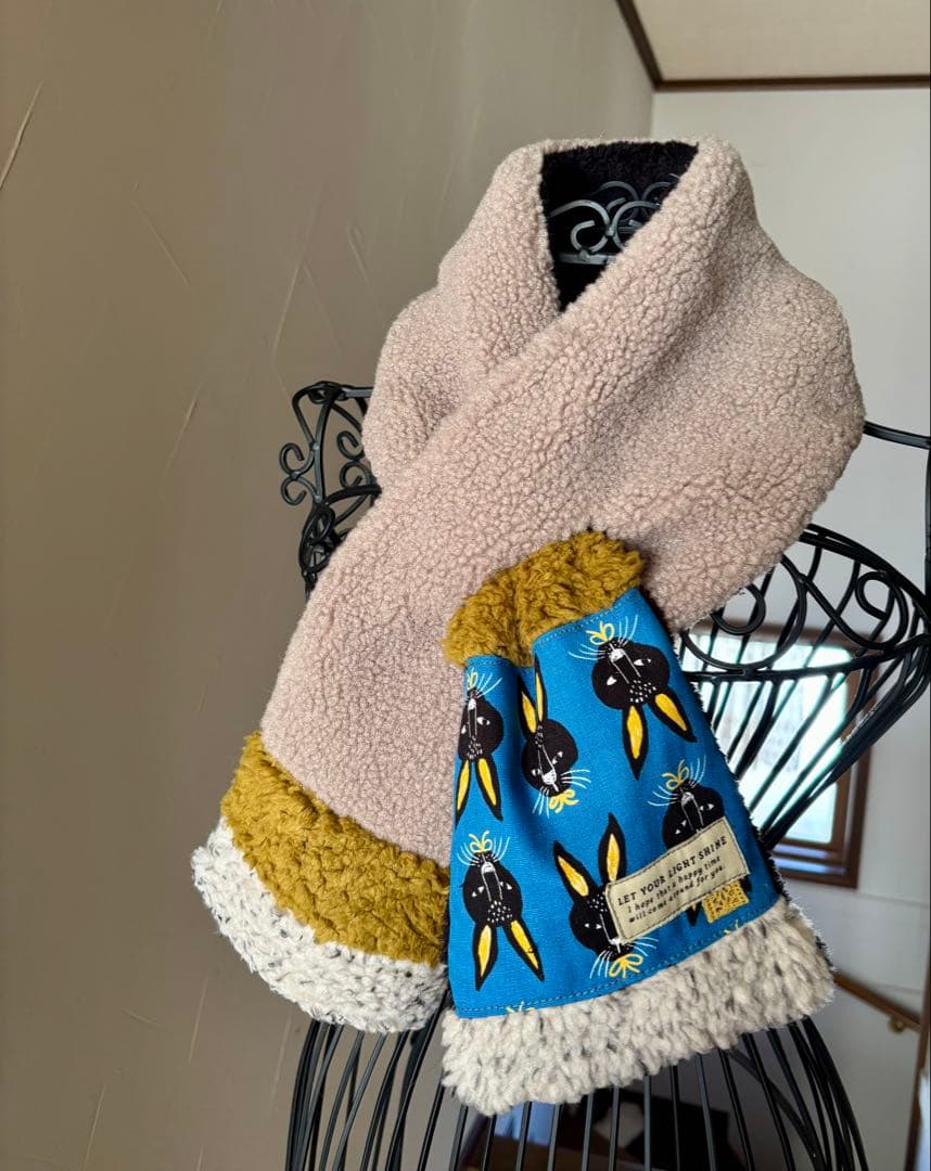 北欧うさぎ可愛い♡差し込みネックウォーマー