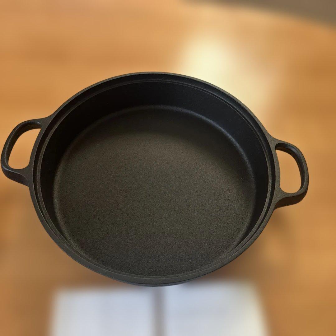 すき焼餃子兼用鍋 OIGEN 木製蓋付　南部鉄器　未使用品