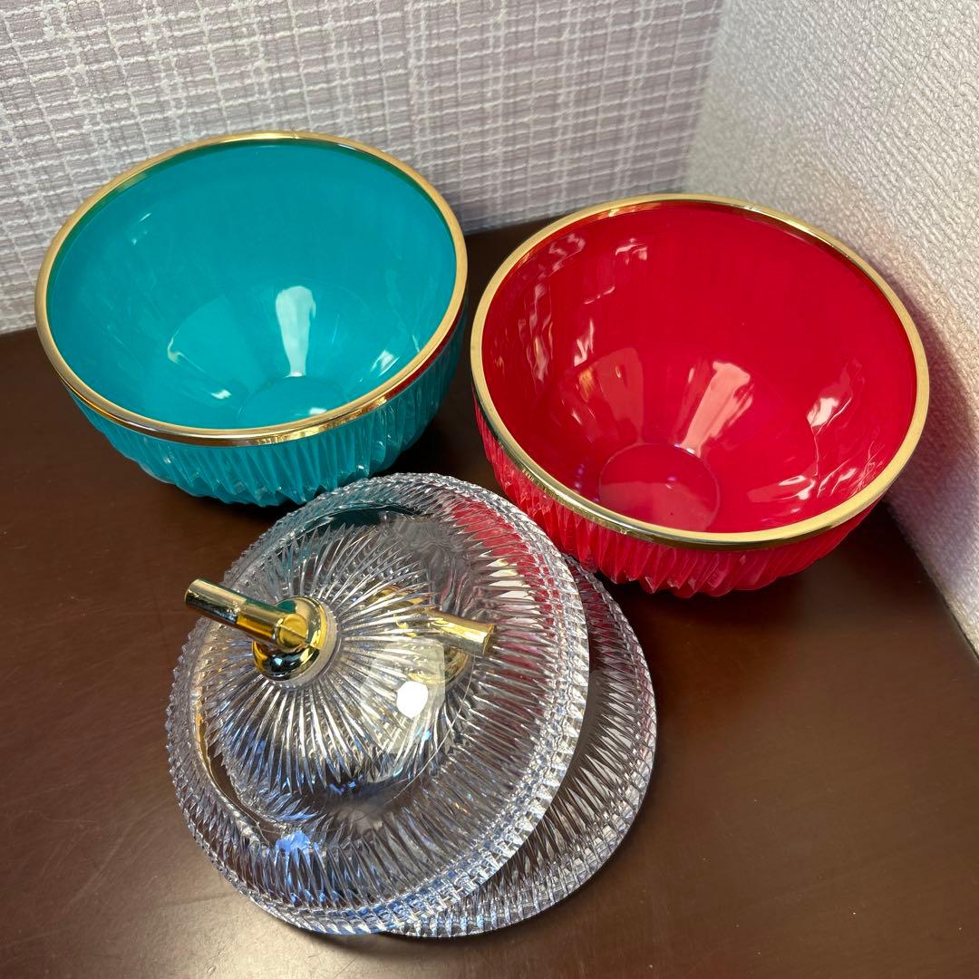 昭和レトロ　デッドストック　スペースエイジ　メロンポット　未使用品