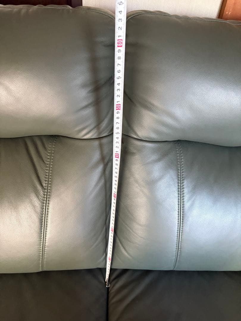 ニトリ3人用本革ソファ　ナルタKD DBR