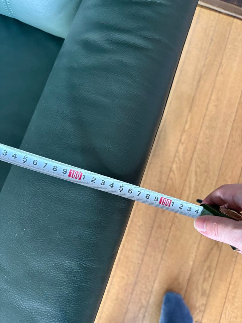 ニトリ3人用本革ソファ　ナルタKD DBR