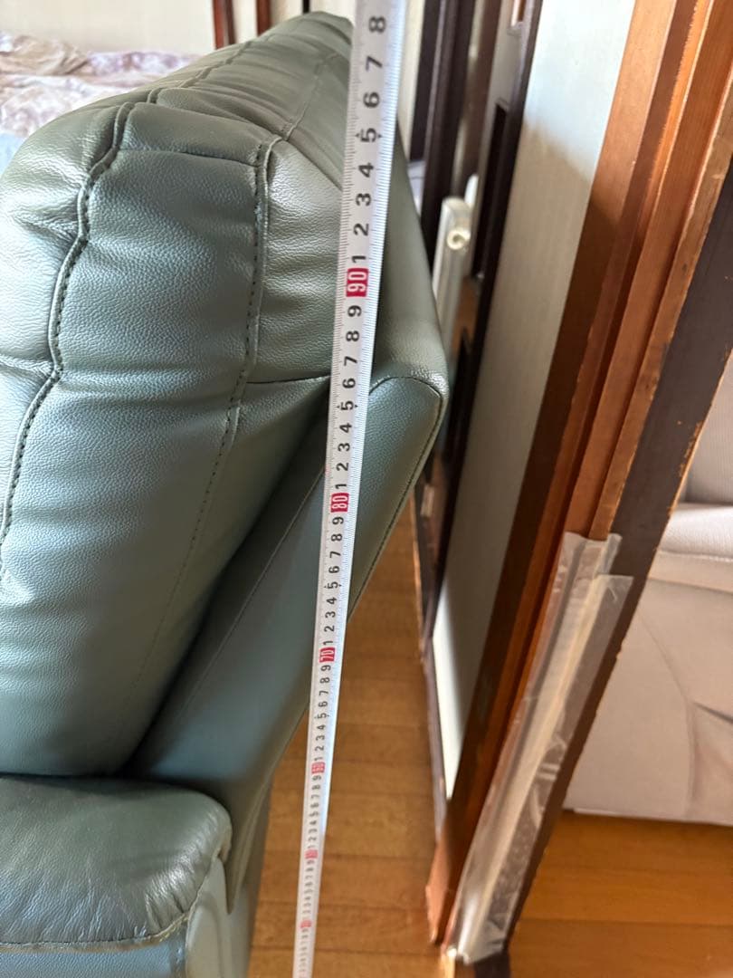 ニトリ3人用本革ソファ　ナルタKD DBR