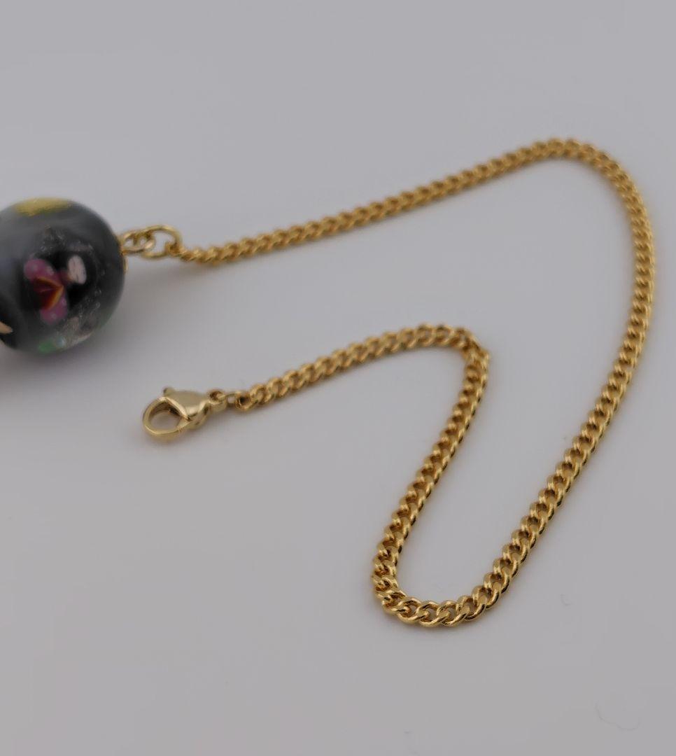 とんぼ玉バックチャーム　かぐや姫