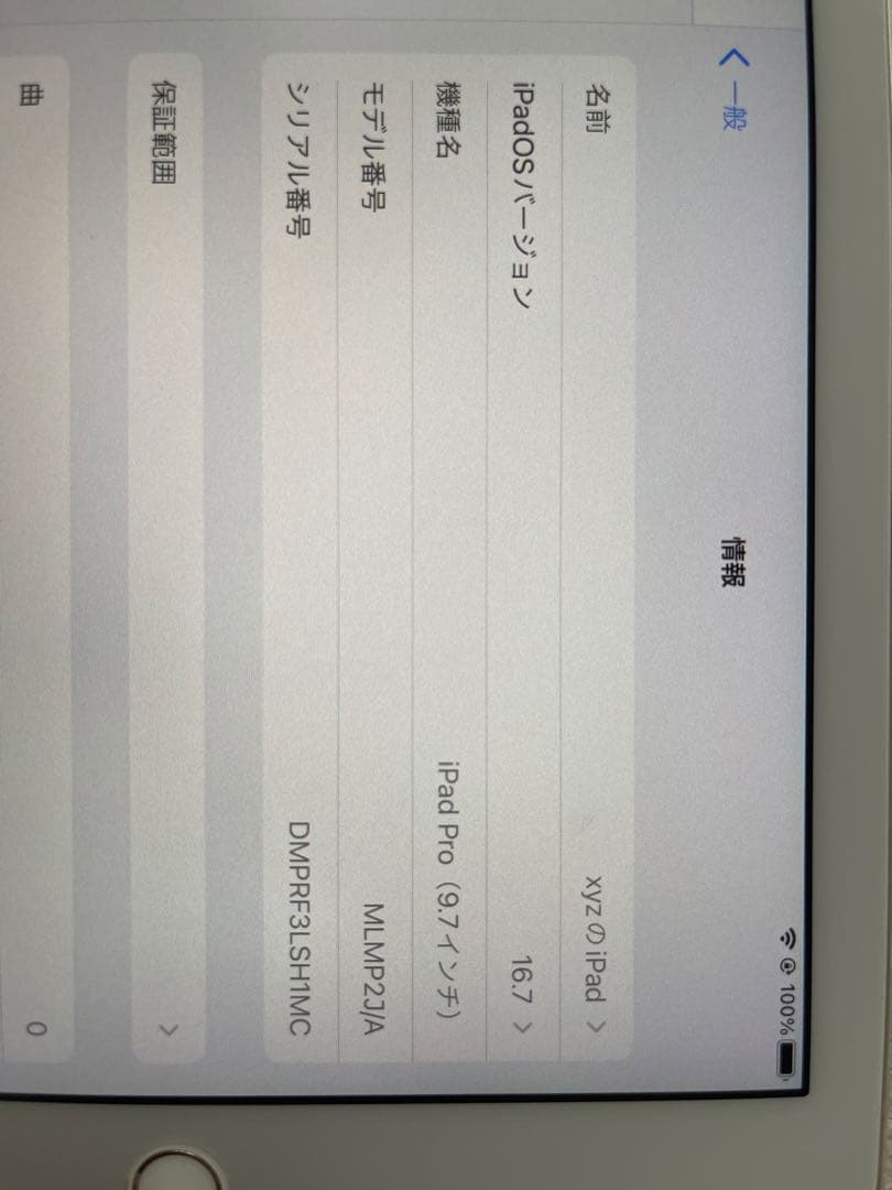 Apple iPad Pro (9.7インチ) シルバー Wifiモデル本体