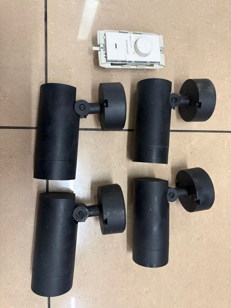 ブラックダウンライト4個セット 調光機能付き