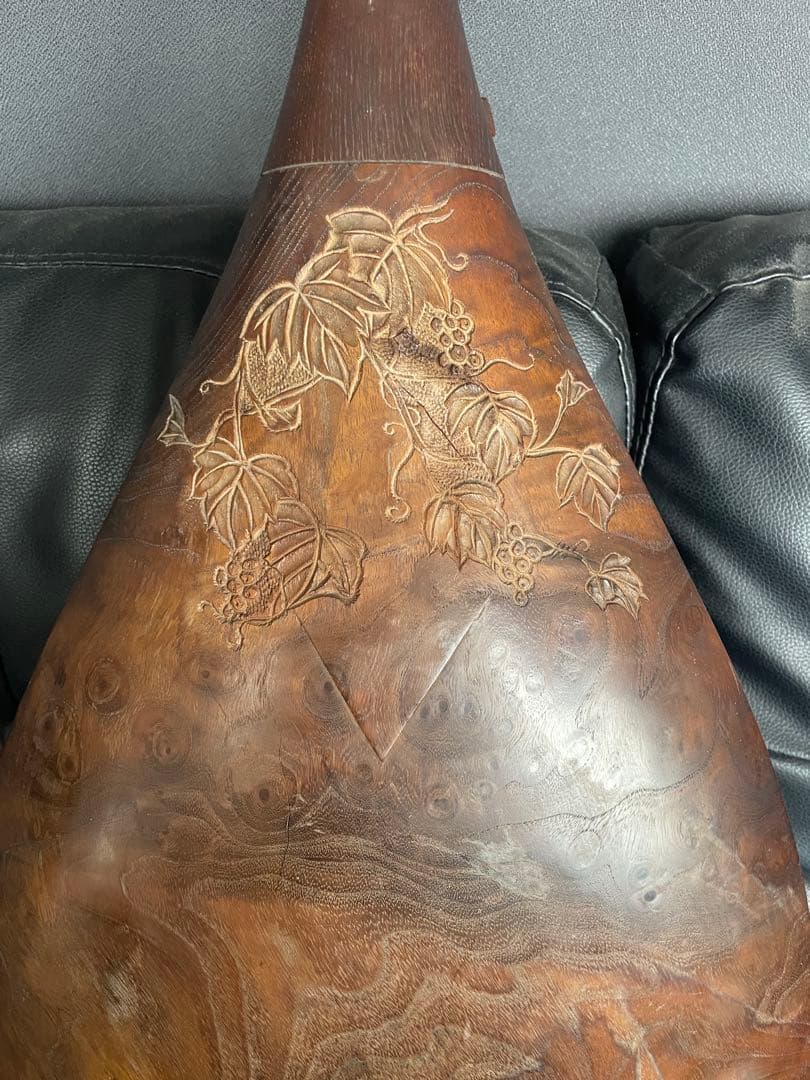 ③レア 筑前琵琶 四弦五柱 マンモス装飾 和楽器 弦楽器