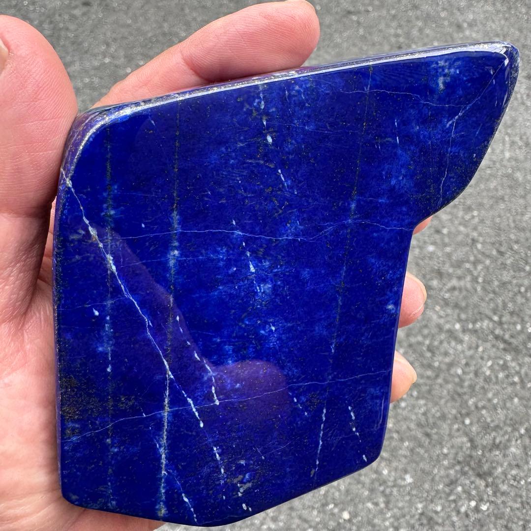 ☆ラピスラズリ☆5A☆金運☆約594g☆アフガニスタン産☆天然無着色☆磨き原石