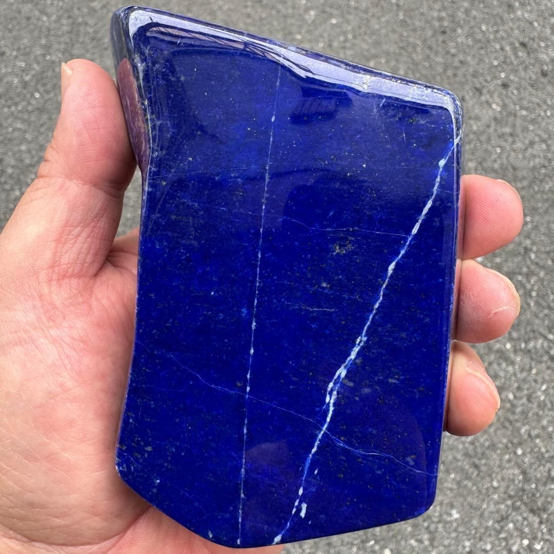 ☆ラピスラズリ☆5A☆金運☆約594g☆アフガニスタン産☆天然無着色☆磨き原石