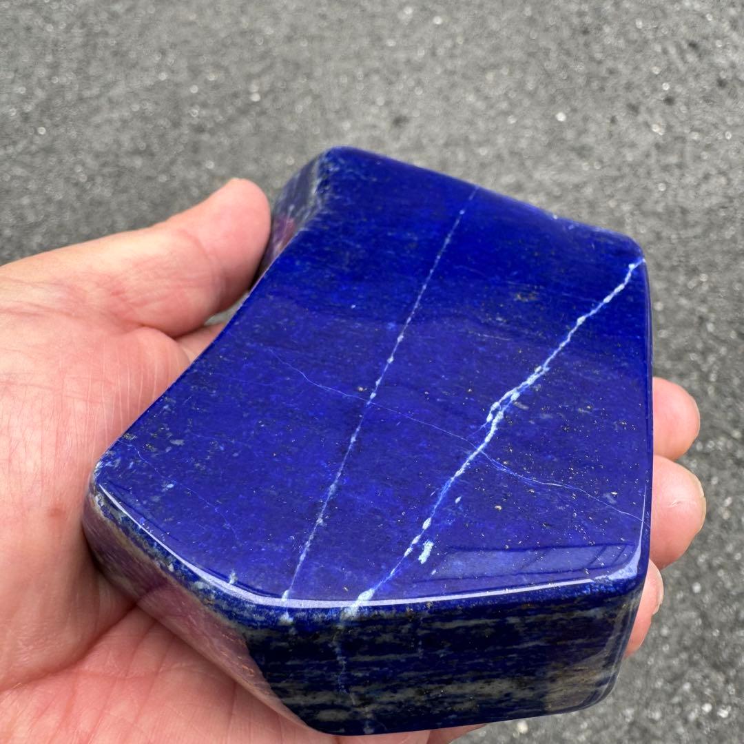 ☆ラピスラズリ☆5A☆金運☆約594g☆アフガニスタン産☆天然無着色☆磨き原石