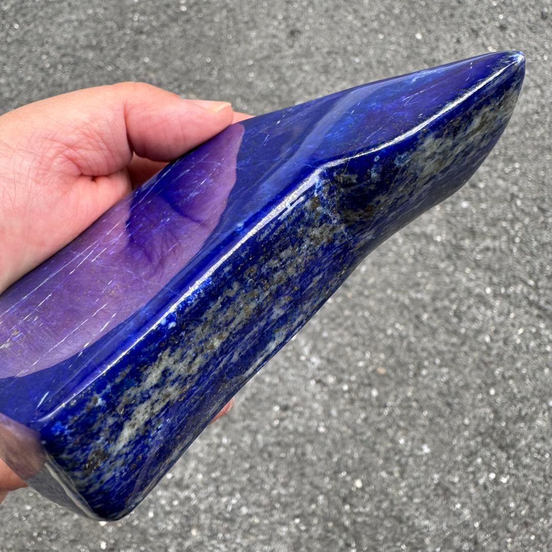 ☆ラピスラズリ☆5A☆金運☆約594g☆アフガニスタン産☆天然無着色☆磨き原石