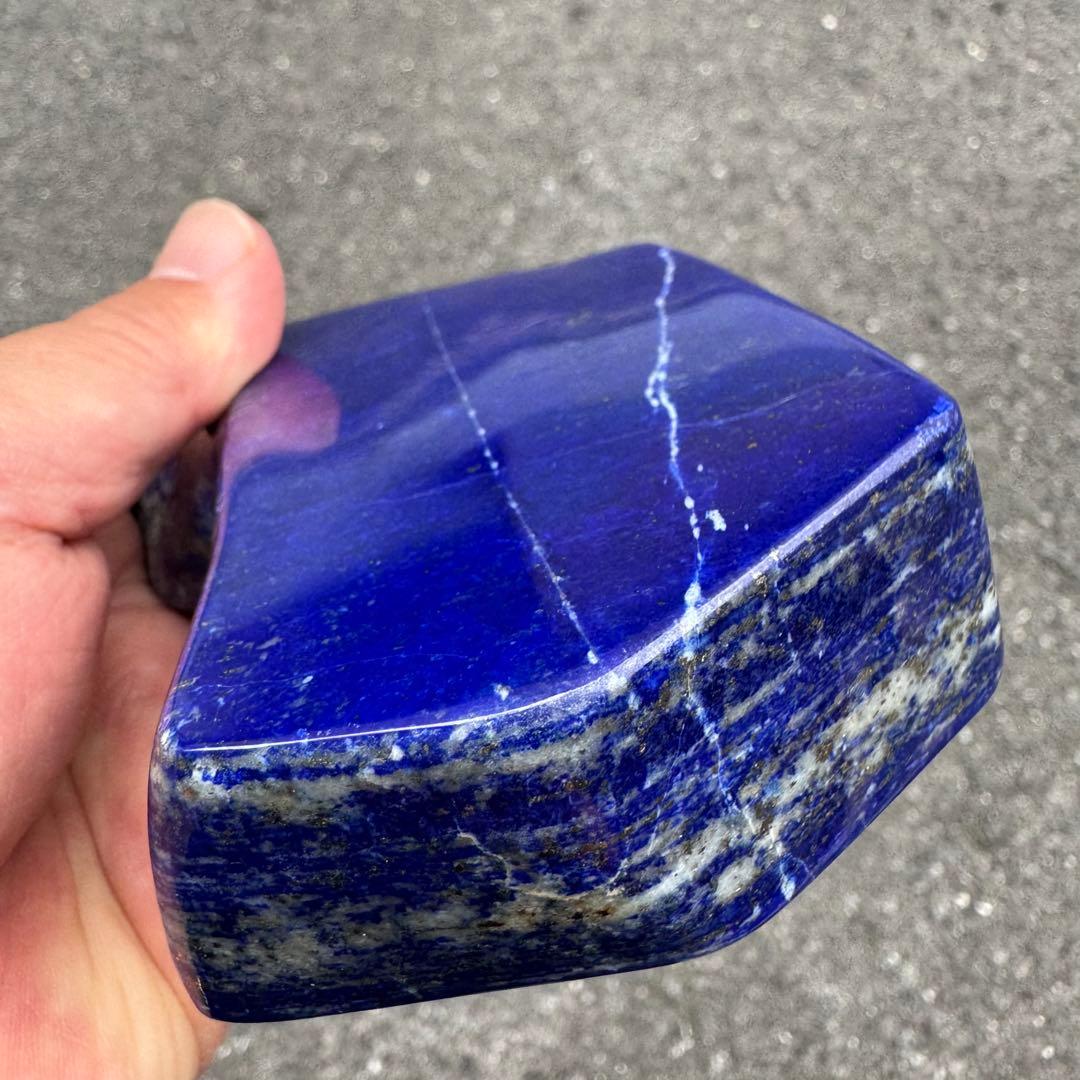 ☆ラピスラズリ☆5A☆金運☆約594g☆アフガニスタン産☆天然無着色☆磨き原石