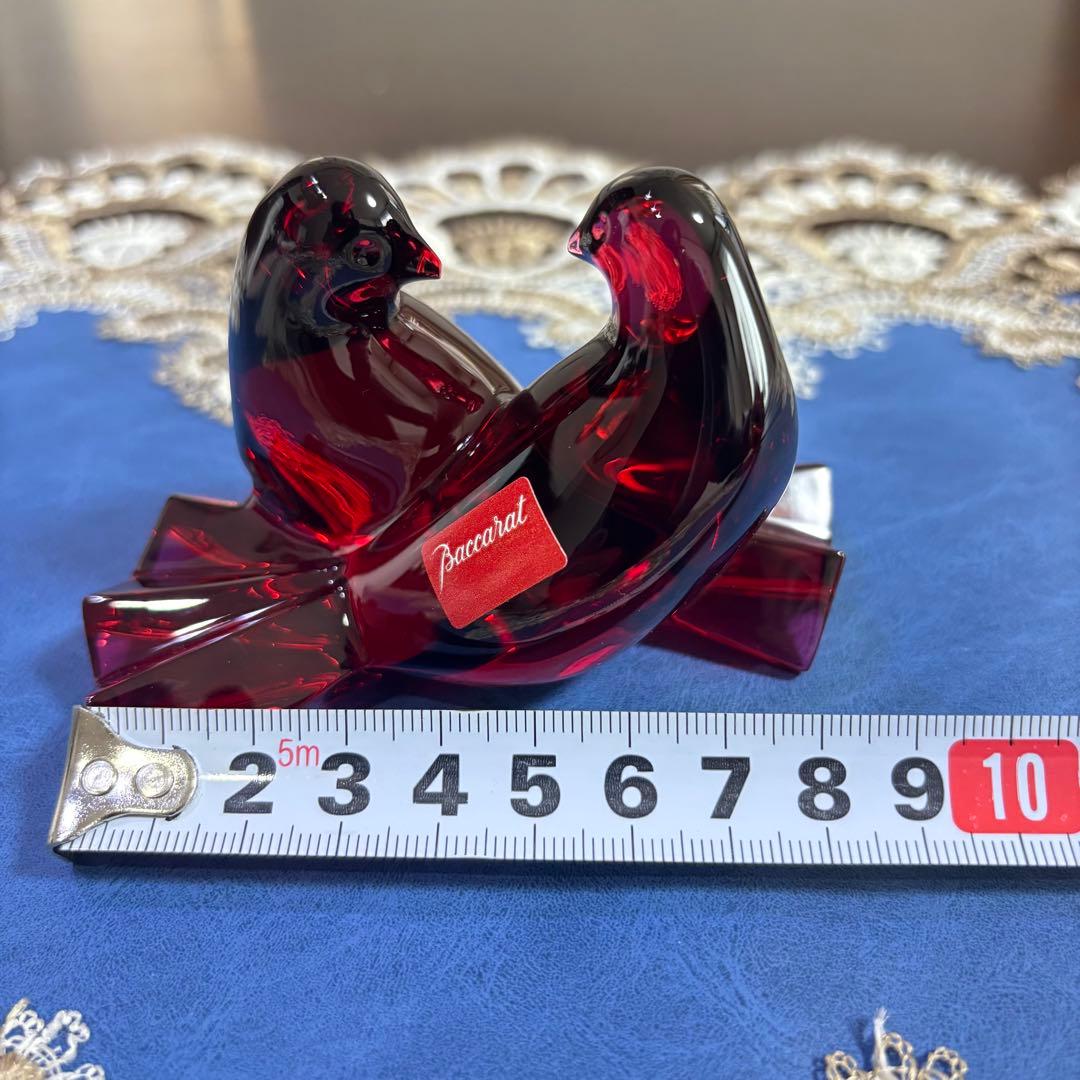 Baccarat バカラ ハトツガイ レッド フィギュリン