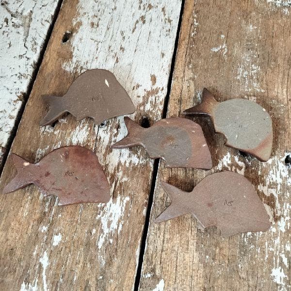 備前焼 本山和泉作 心窯 鯛 箸置き 5客 魚 箸休め 陶器 陶磁器 縁起物