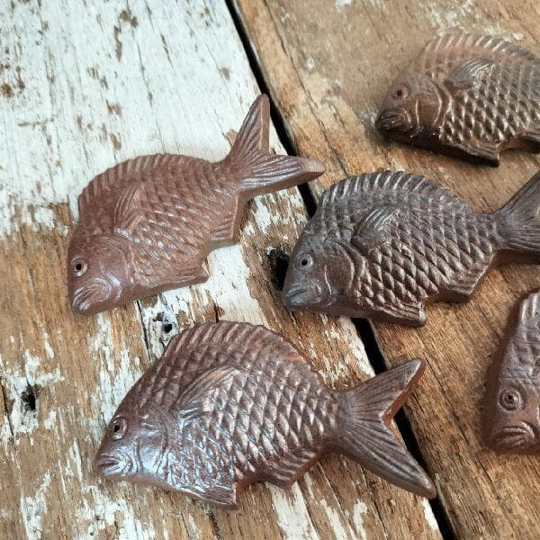 備前焼 本山和泉作 心窯 鯛 箸置き 5客 魚 箸休め 陶器 陶磁器 縁起物