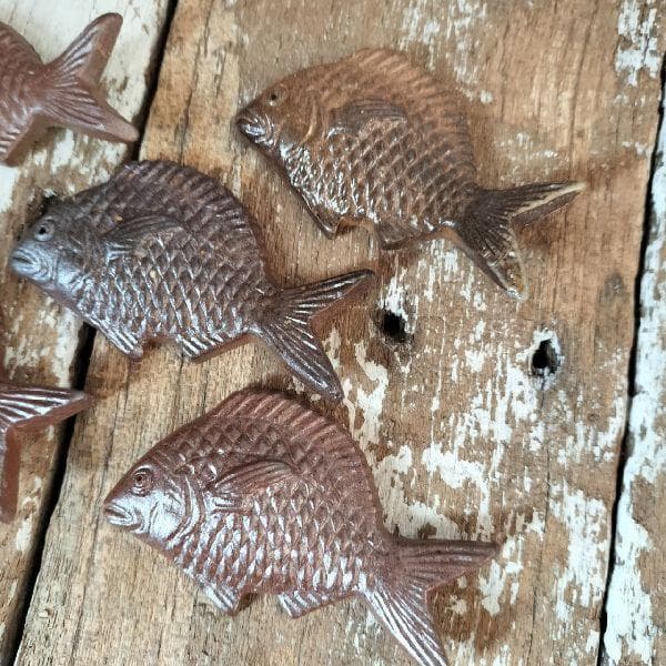 備前焼 本山和泉作 心窯 鯛 箸置き 5客 魚 箸休め 陶器 陶磁器 縁起物