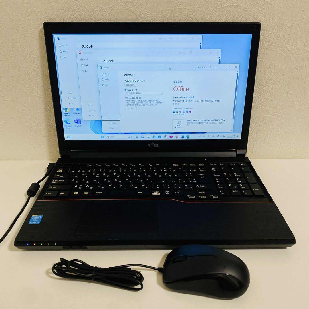 Y147 Fujitsuノートパソコンi5 SSD256G高速Windows11