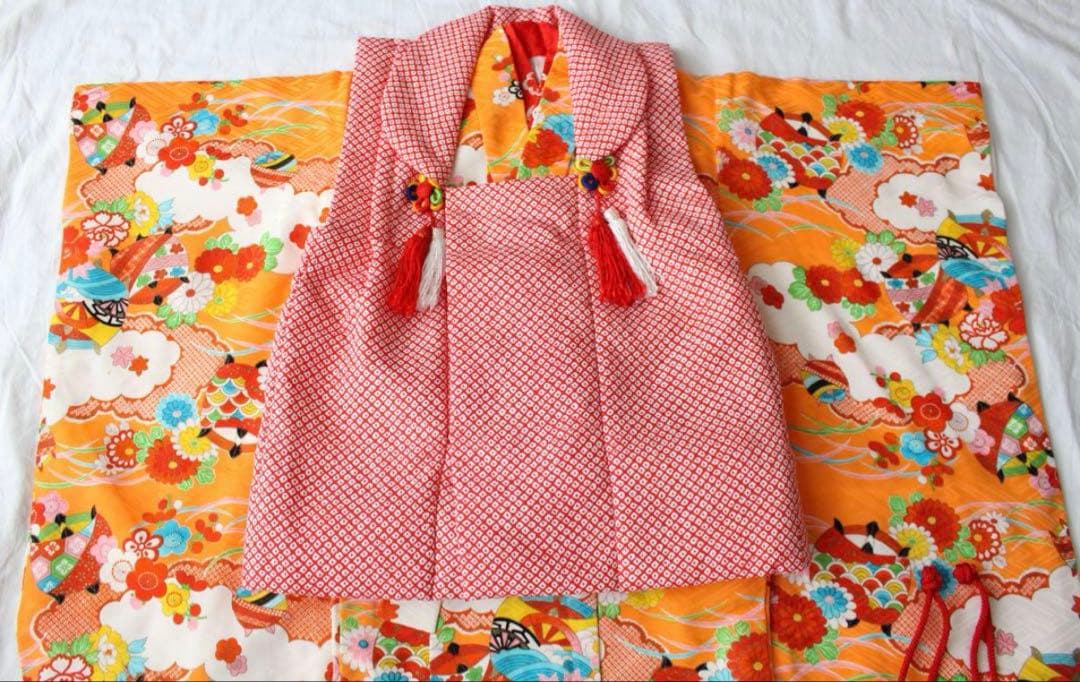 七五三 3歳 子供 着物 被布 セット