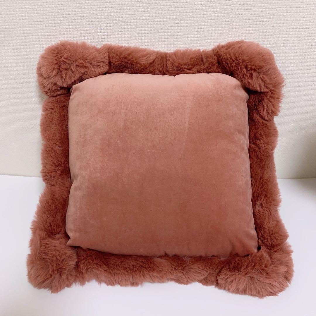 新品 ZARA  ザラ ホーム ファーテイストクッション 2個セット