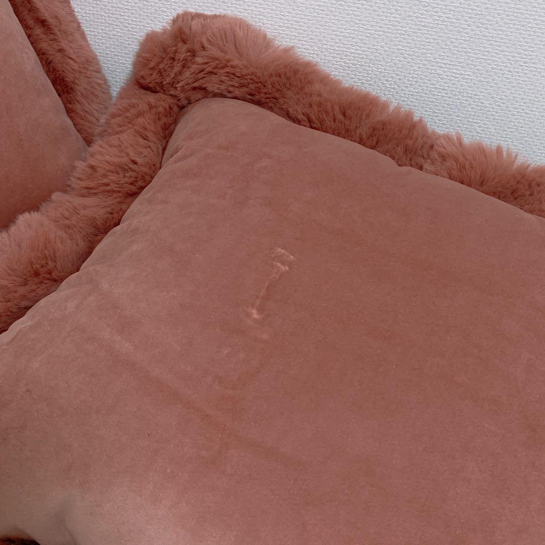 新品 ZARA  ザラ ホーム ファーテイストクッション 2個セット