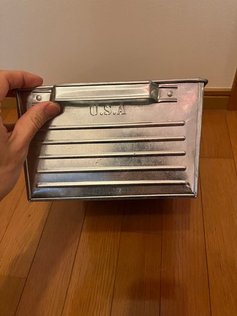 アメリカン　トタンボックス　ガレージ　メタルボックス　ブリキボックス　USA