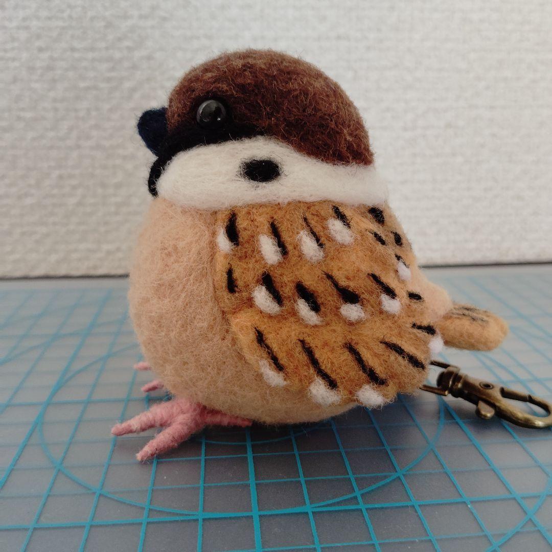 羊毛フェルト　がま口ホルダー　ハンドメイド